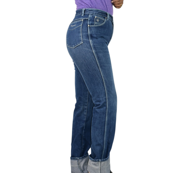 Vintage Gloria Vanderbilt Jean High Waist Straight Blue 80s Murjani Signature 27 - Picture 6 of 16